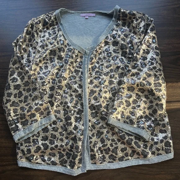 Calypso St Barth Sequined Evening Jacket Size M - Picture 3 of 7